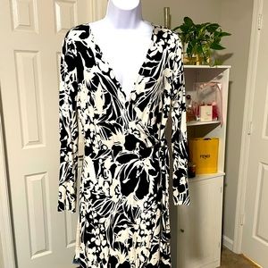 Beautiful Black and White Floral Dress